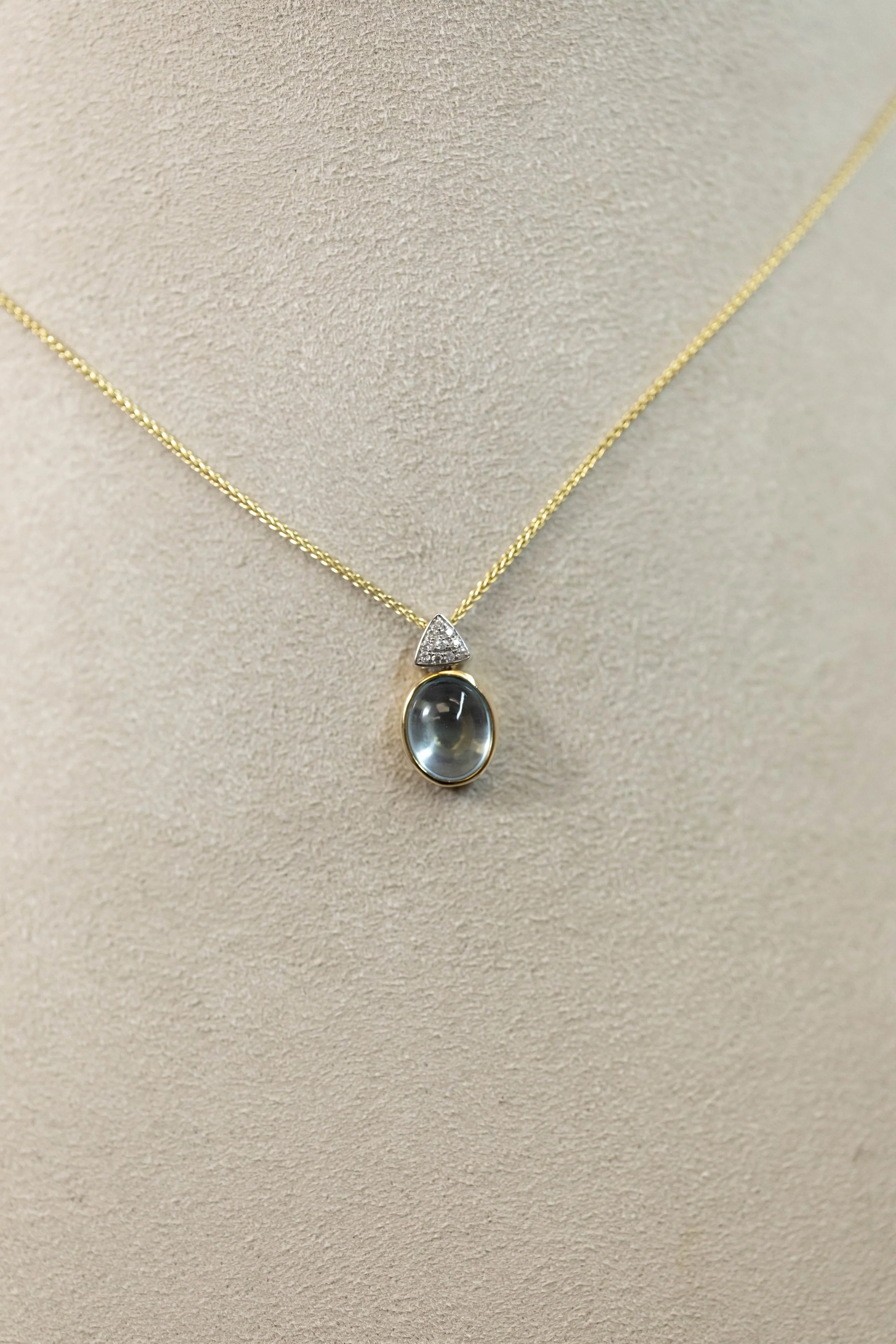 韓国ブランドHei★芸能人着用_aquamarine cabochon necklace 韓国ブランドHei☆芸能人着用_aquamarine cabochon necklace